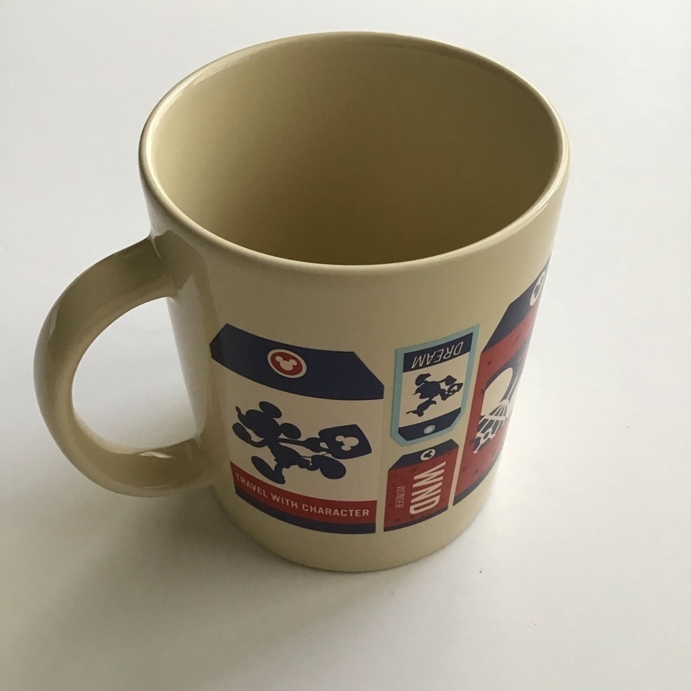 Vintage Disney Parks Luggage Tags Travel Theme Coffee Mug Ceramic Tea Cup MINT - Picture 5 of 14